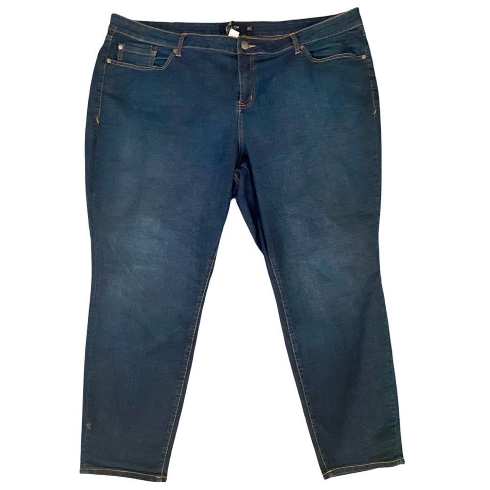 Torrid Skinny Dark Wash Tapered Jeans 26 Short Stretch High Waist Casual Denim - Picture 2 of 5